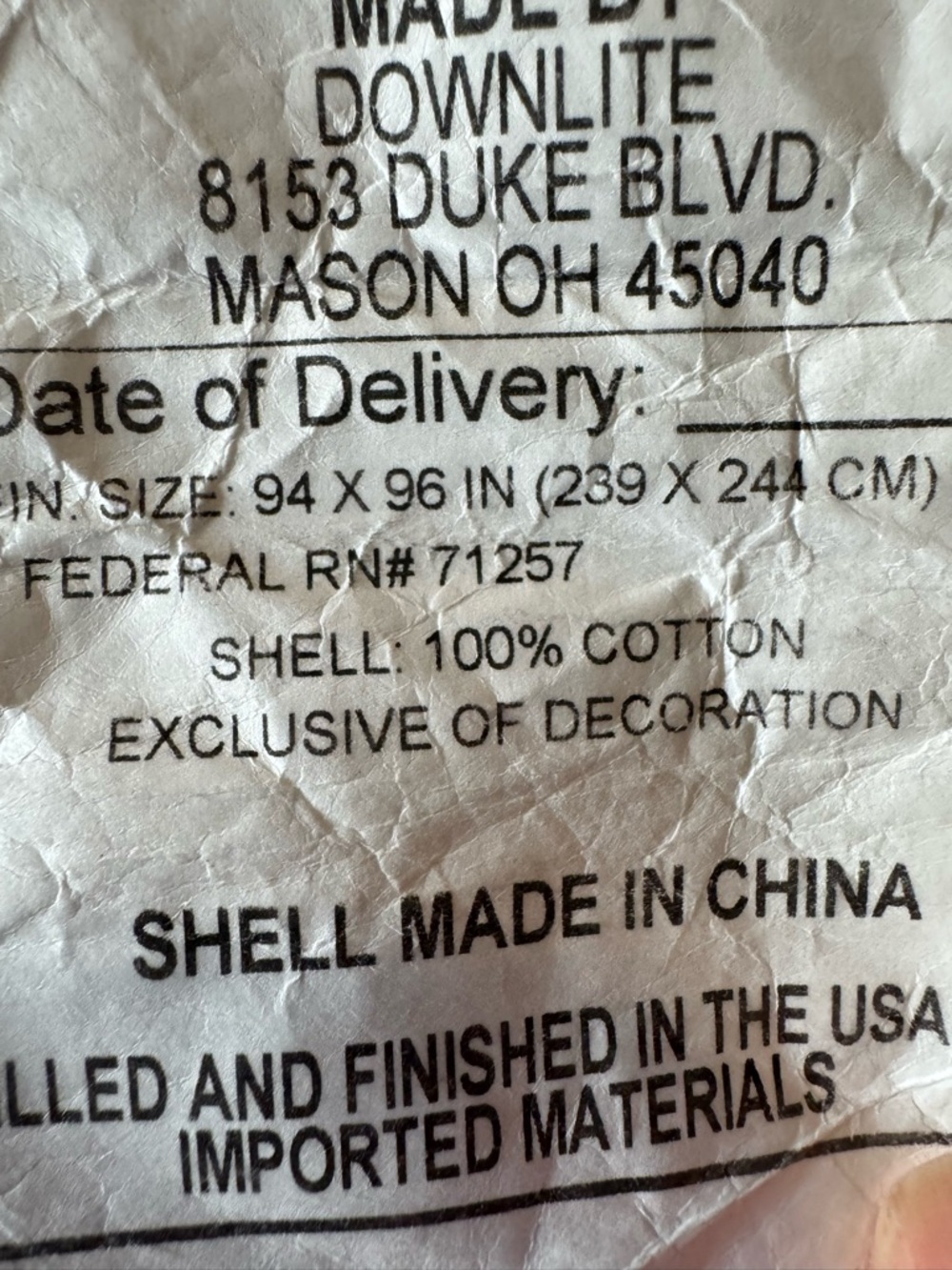 Hotel Collection 75% Goose Down Filled Queen Sized Comforter! Mint Condition! - Picture 9 of 13